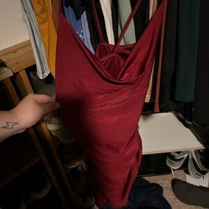 Windsor Backless Burgundy Dress